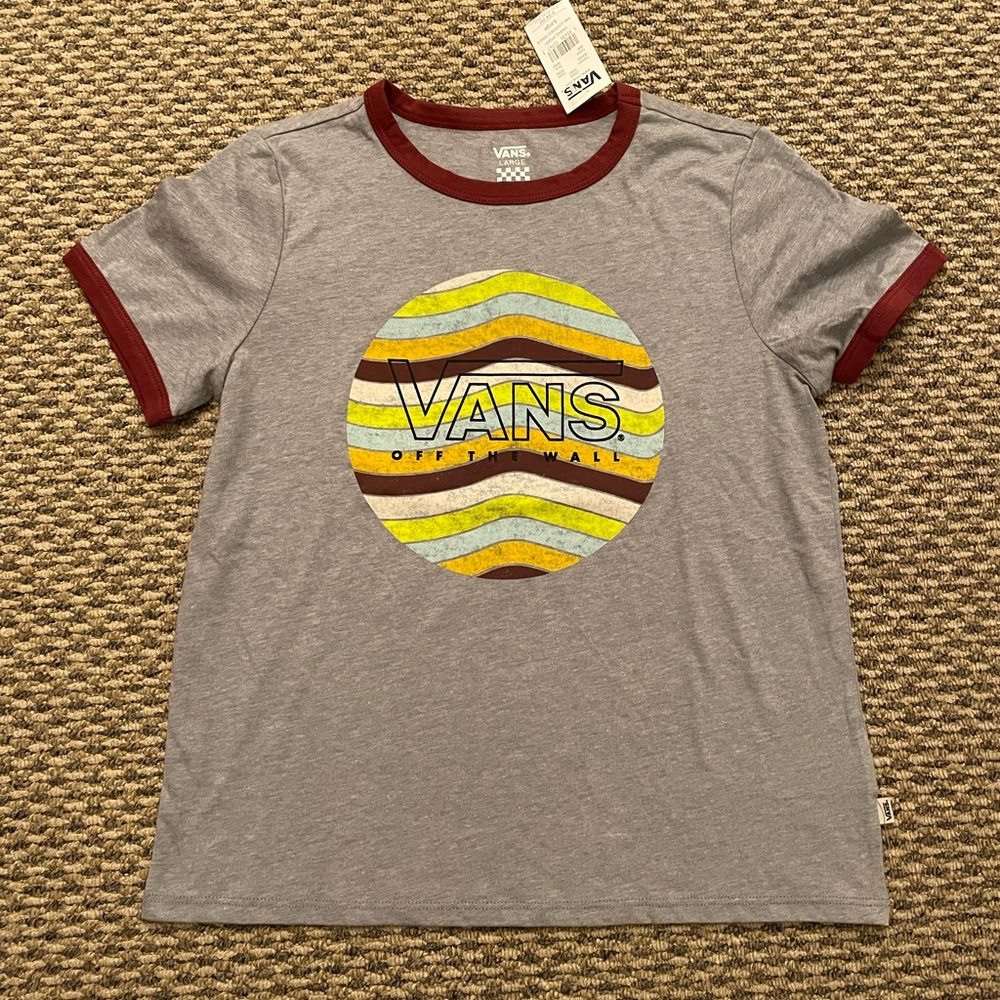 NWT Juniors’ VANS Joyrides Ringer Tee Size Large